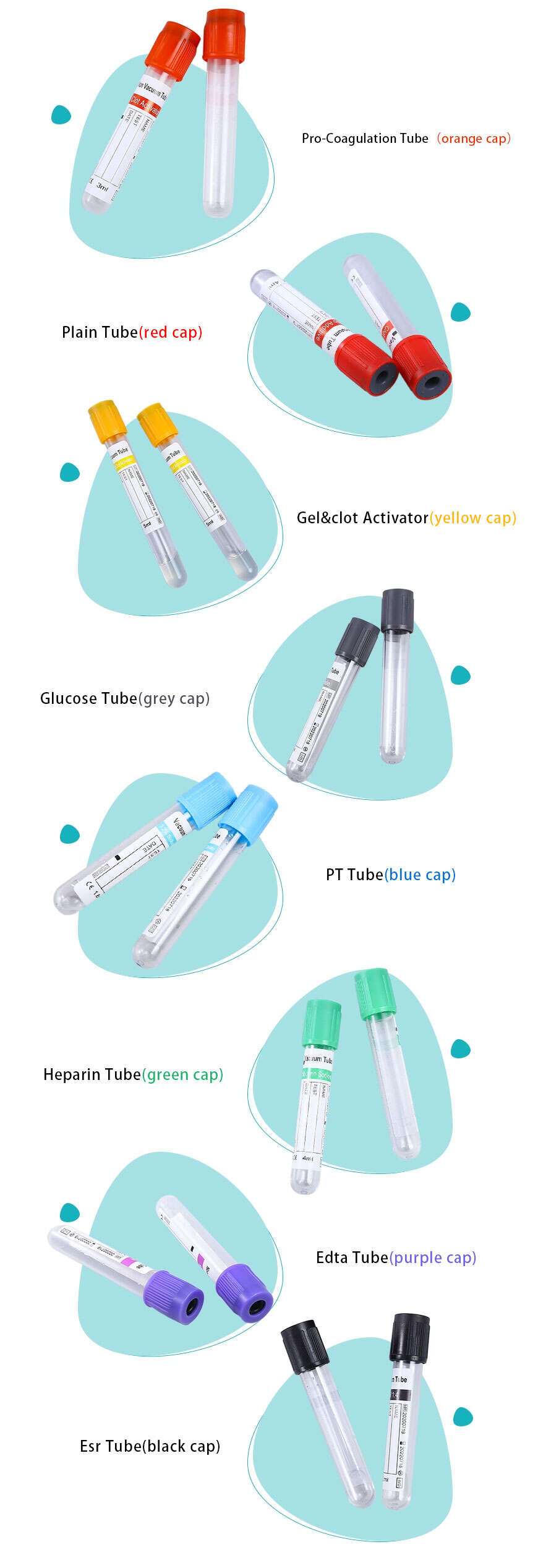 Disposable Vacuum Blood CollectionAdditive Tube 