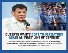  Duterte veut raviver l'utilisation des matraques par la police